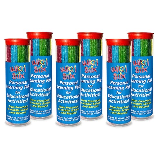 Wikki Stix® 6" Personal Learning Pak, 6 Packs of 36